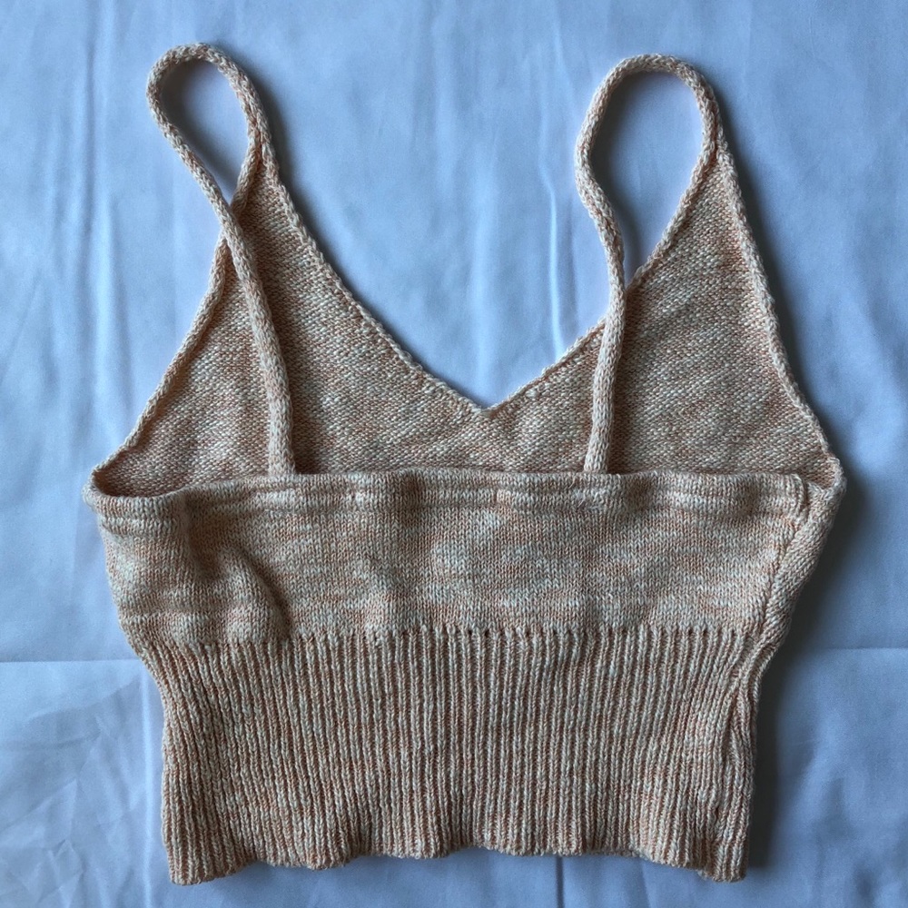 NWOT Peach Nordstrom Crop Sweater Tank - Picture 4 of 5